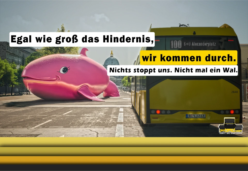 Aktuelle BVG STADT-Server innen Anzeige bild